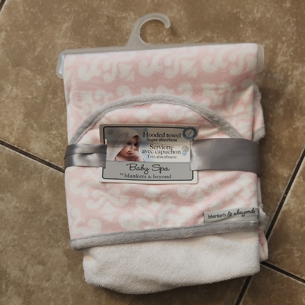 Blankets & Beyond Pink Hooded Towel